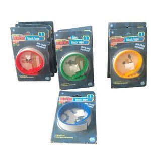 New Make It Blocks Lot Set of 8 Block Tape Red Green Blue Yellow Fits All Leadin
